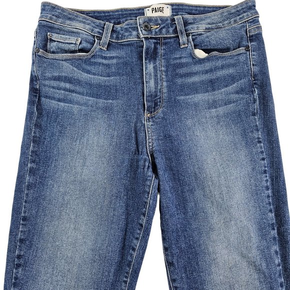 PAIGE HOXTON ANKLE Blue Ankle & Cropped Jeans - Picture 2 of 16